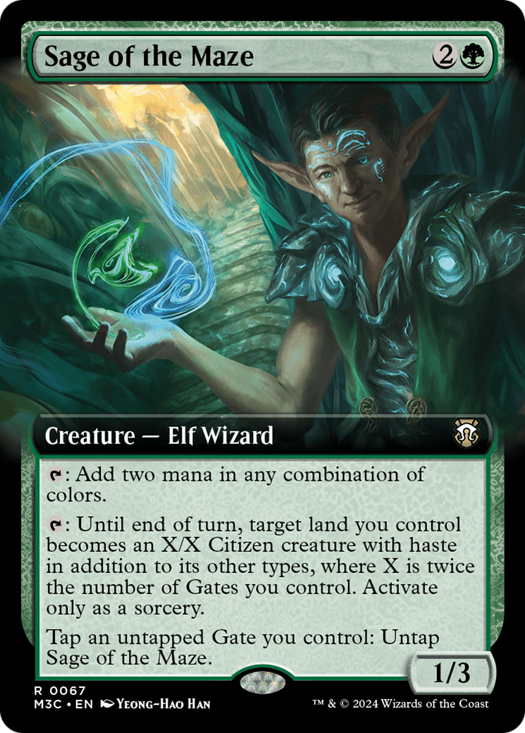 Sage of the Maze (Extended Art) [Modern Horizons 3 Commander] | Fandemonia Ltd