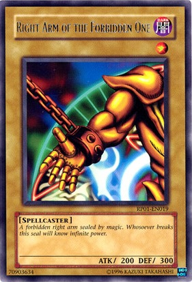 Right Arm of the Forbidden One [RP01-EN019] Rare | Fandemonia Ltd