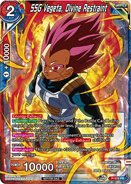 SSG Vegeta, Divine Restraint (Unison Warrior Series Boost Tournament Pack Vol. 7) (P-376) [Tournament Promotion Cards] | Fandemonia Ltd