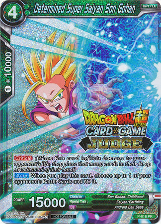 Determined Super Saiyan Son Gohan (P-016) [Judge Promotion Cards] | Fandemonia Ltd