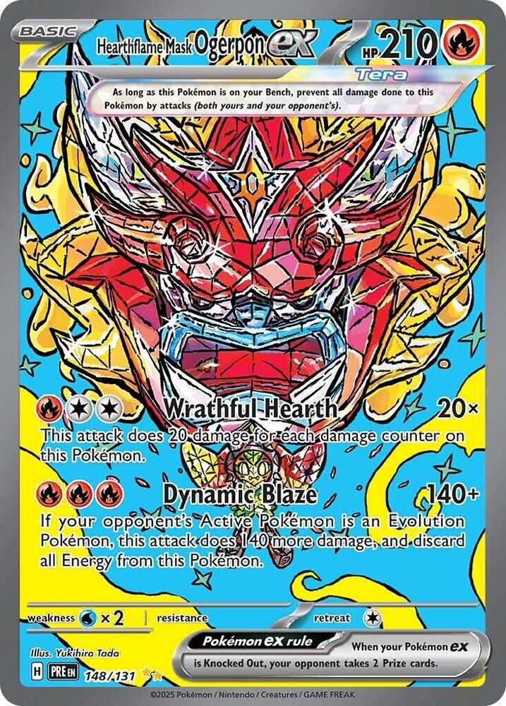 Hearthflame Mask Ogerpon ex (148/131) [Scarlet & Violet: Prismatic Evolutions] | Fandemonia Ltd