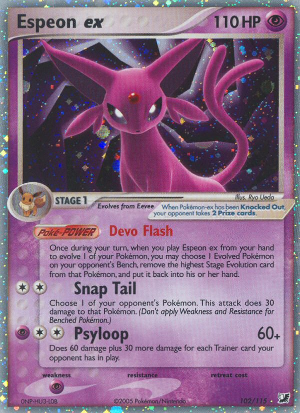 Espeon ex (102/115) [EX: Unseen Forces] | Fandemonia Ltd