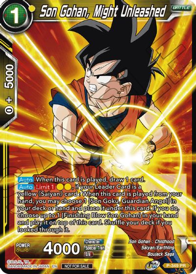 Son Gohan, Might Unleashed (P-349) [Tournament Promotion Cards] | Fandemonia Ltd