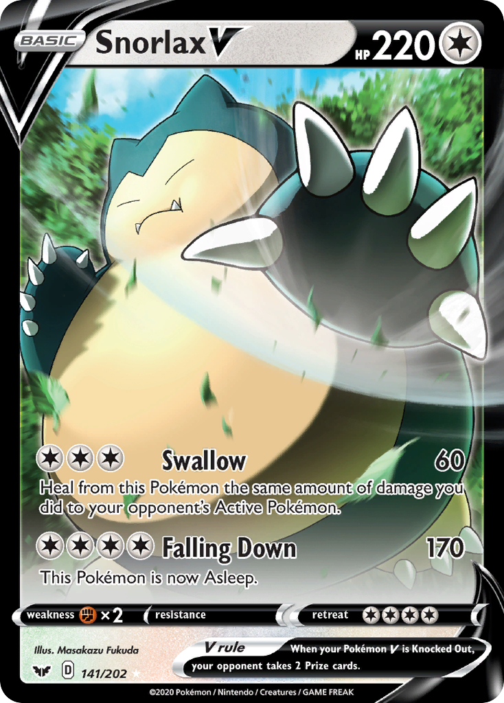 Snorlax V (141/202) (Oversized) [Sword & Shield: Base Set] | Fandemonia Ltd