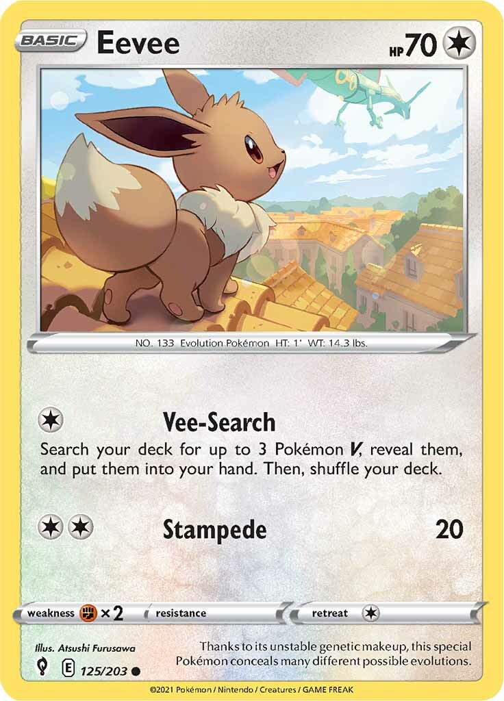 Eevee (125/203) [Sword & Shield: Evolving Skies] | Fandemonia Ltd