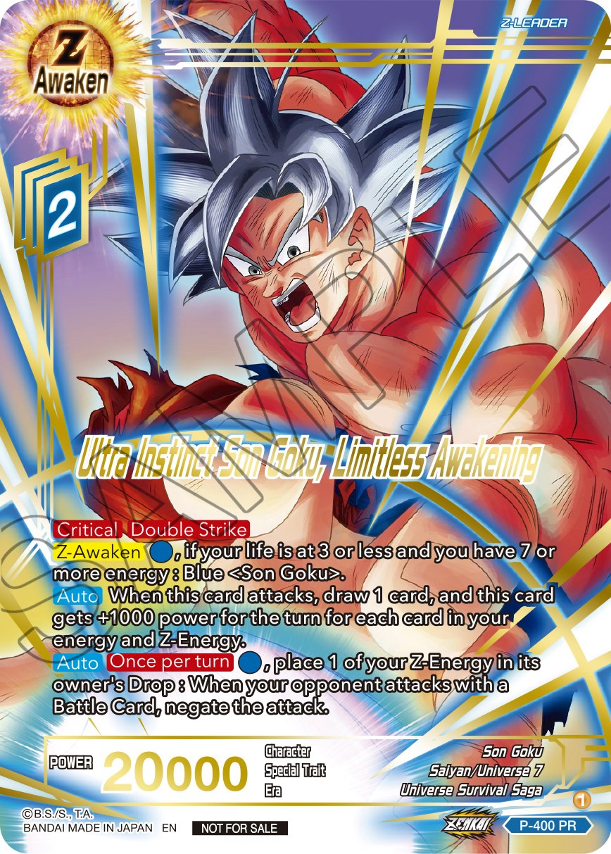 Ultra Instinct Son Goku, Limitless Awakening (Gold-Stamped) (P-400) [Promotion Cards] | Fandemonia Ltd