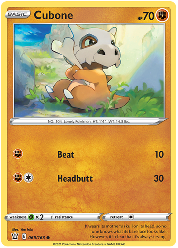 Cubone (069/163) [Sword & Shield: Battle Styles] | Fandemonia Ltd