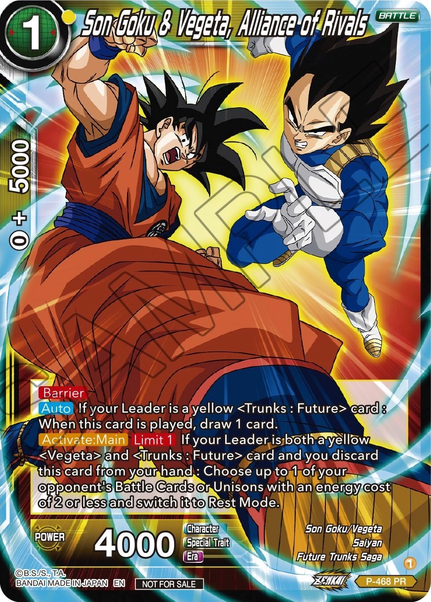 Son Goku & Vegeta, Alliance of Rivals (Z03 Dash Pack) (P-468) [Promotion Cards] | Fandemonia Ltd