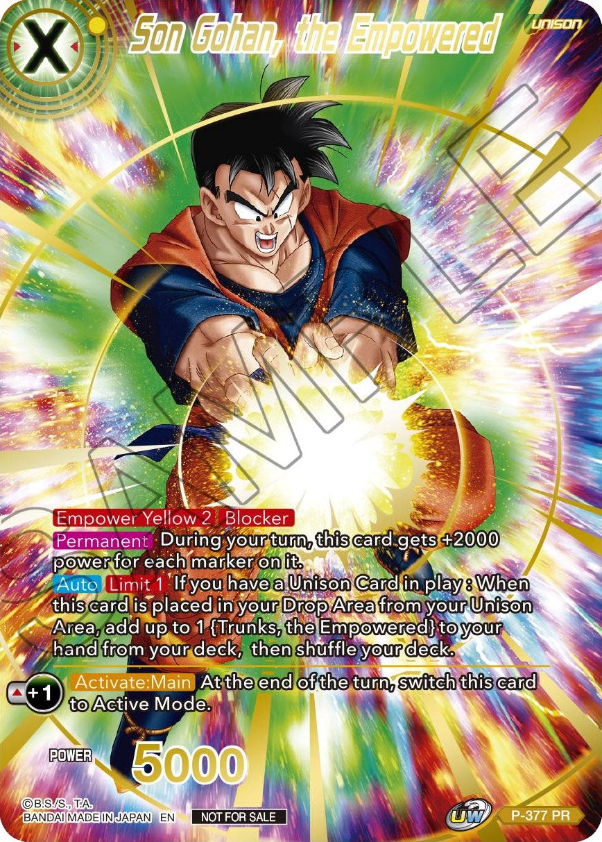 Son Gohan, the Empowered (Gold Stamped) (P-377) [Promotion Cards] | Fandemonia Ltd