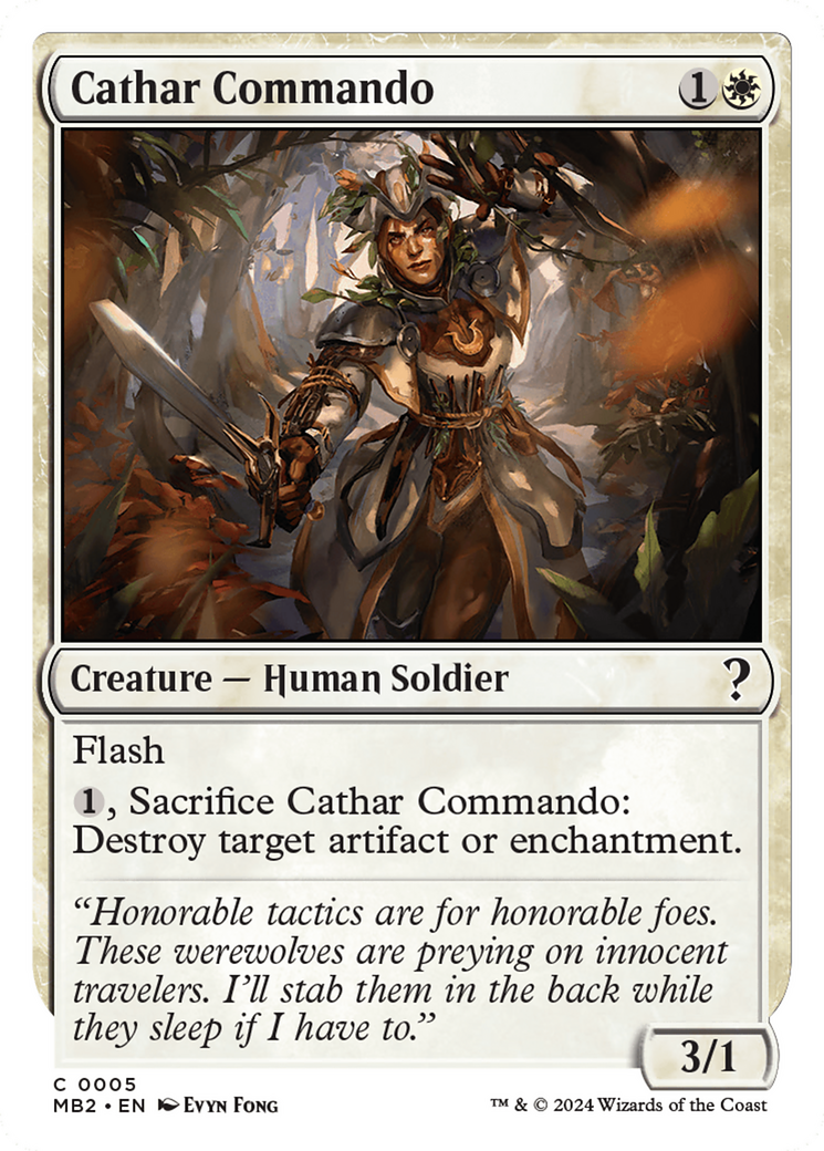 Cathar Commando (White Border) [Mystery Booster 2] | Fandemonia Ltd