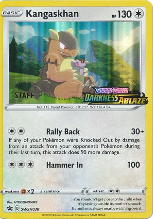 Kangaskhan (SWSH038) (Staff Prerelease Promo) [Sword & Shield: Black Star Promos] | Fandemonia Ltd