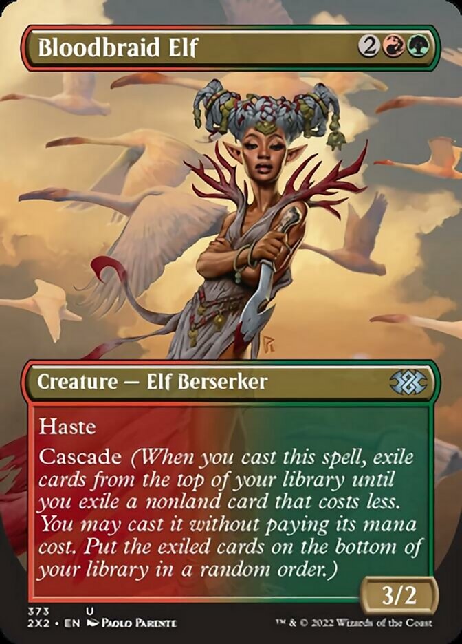 Bloodbraid Elf (Borderless Alternate Art) [Double Masters 2022] | Fandemonia Ltd