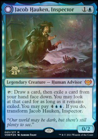 Jacob Hauken, Inspector // Hauken's Insight [Innistrad: Crimson Vow Prerelease Promos] | Fandemonia Ltd