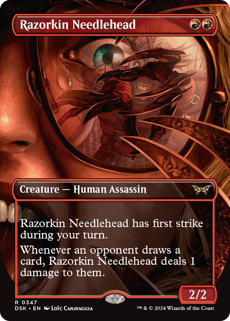 Razorkin Needlehead (Borderless) [Duskmourn: House of Horror] | Fandemonia Ltd