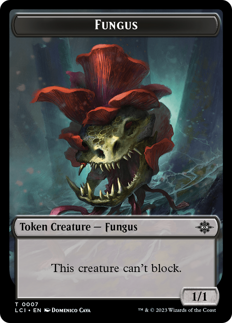 Gnome // Fungus Double-Sided Token [The Lost Caverns of Ixalan Tokens] | Fandemonia Ltd