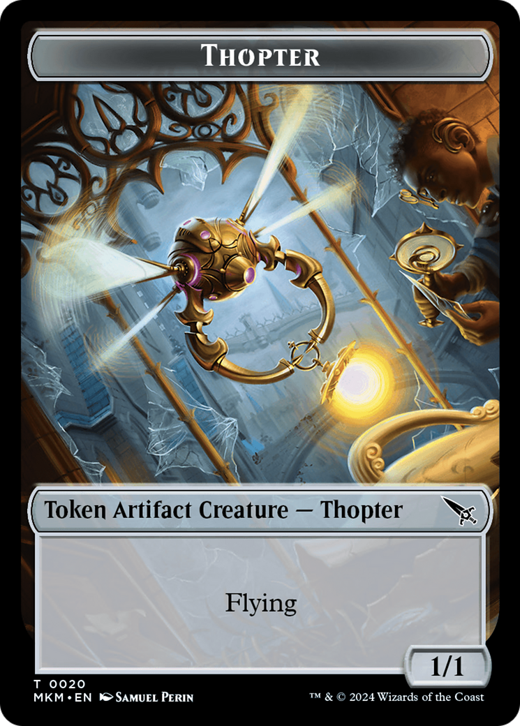 Thopter (0020) // Bat Double-Sided Token [Murders at Karlov Manor Tokens] | Fandemonia Ltd