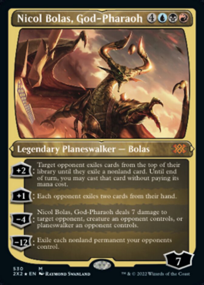 Nicol Bolas, God-Pharaoh (Foil Etched) [Double Masters 2022] | Fandemonia Ltd