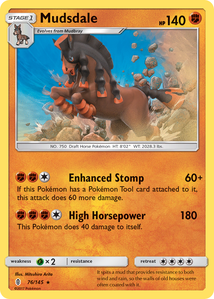 Mudsdale (76/145) [Sun & Moon: Guardians Rising] | Fandemonia Ltd