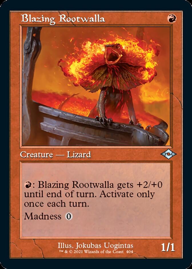 Blazing Rootwalla (Retro Foil Etched) [Modern Horizons 2] | Fandemonia Ltd