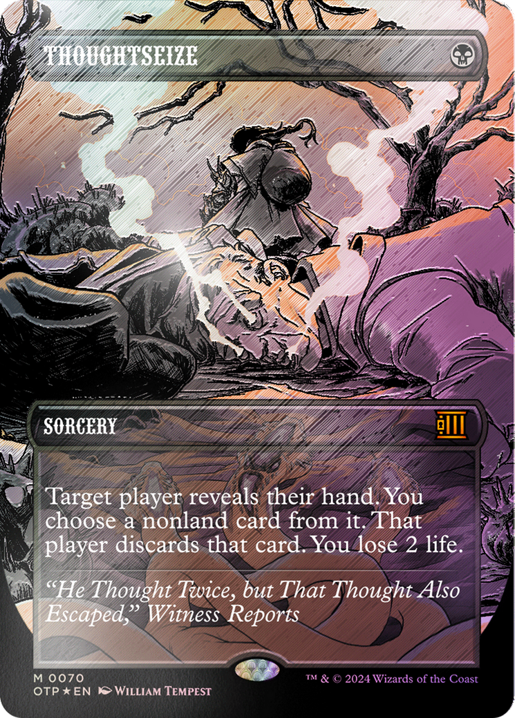 Thoughtseize (Textured Foil) [Outlaws of Thunder Junction: Breaking News] | Fandemonia Ltd