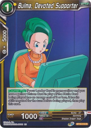 Bulma, Devoted Supporter (BT10-113) [Rise of the Unison Warrior 2nd Edition] | Fandemonia Ltd