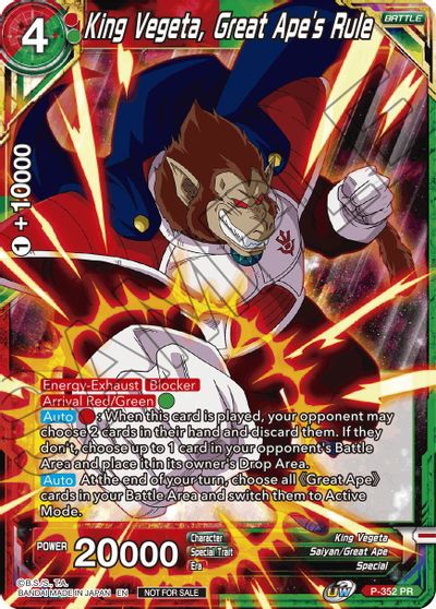 King Vegeta, Great Ape's Rule (P-352) [Tournament Promotion Cards] | Fandemonia Ltd