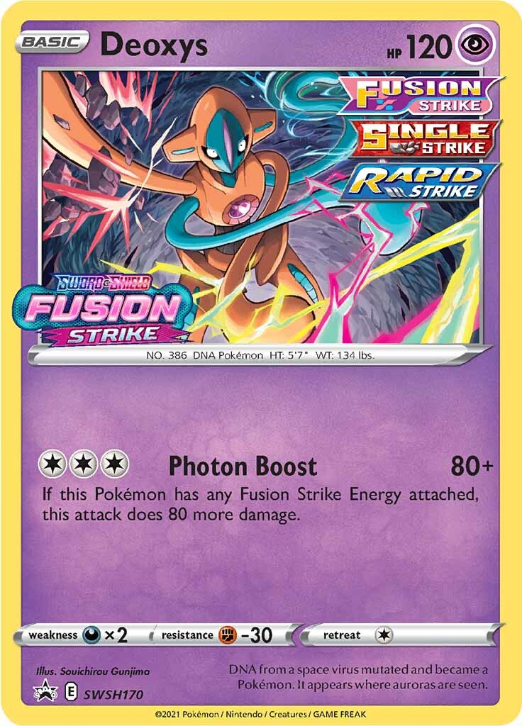 Deoxys (SWSH170) (Prerelease Promo) [Sword & Shield: Black Star Promos] | Fandemonia Ltd