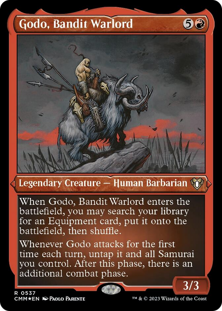 Godo, Bandit Warlord (Foil Etched) [Commander Masters] | Fandemonia Ltd