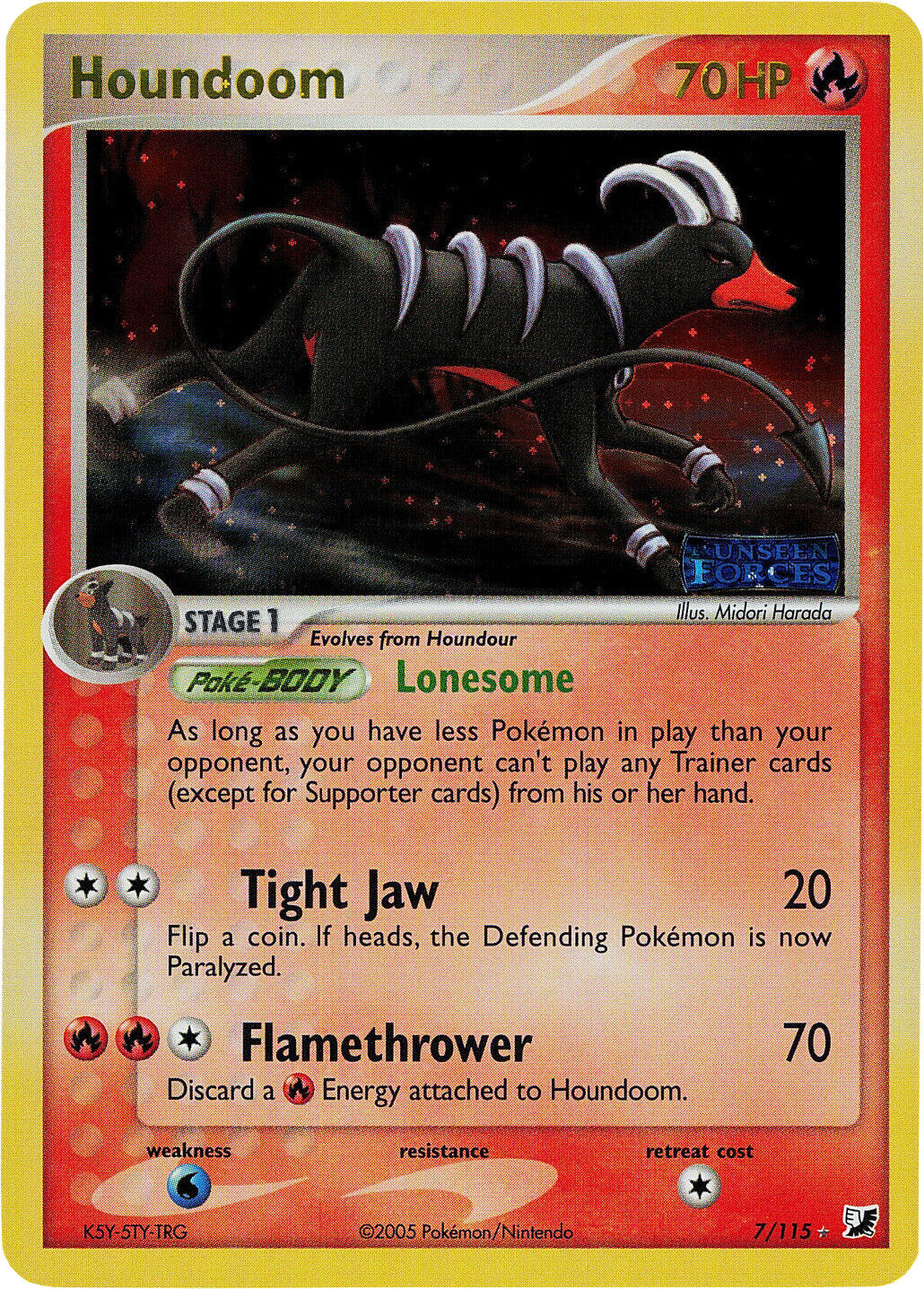 Houndoom (7/115) (Stamped) [EX: Unseen Forces] | Fandemonia Ltd