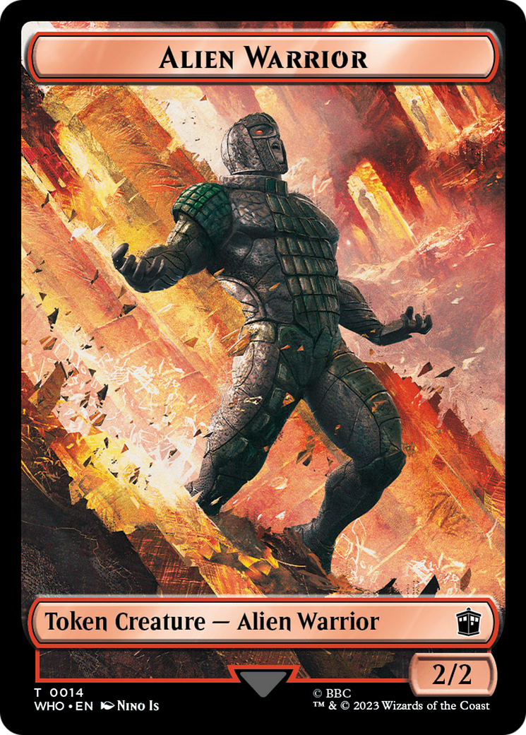 Soldier // Alien Warrior Double-Sided Token [Doctor Who Tokens] | Fandemonia Ltd