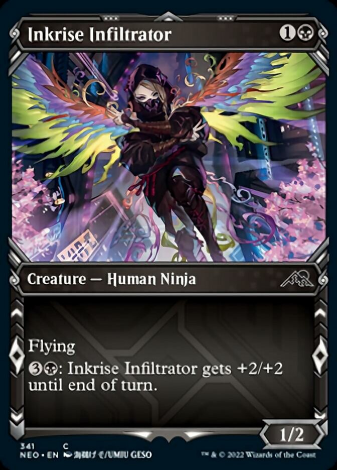 Inkrise Infiltrator (Showcase Ninja) [Kamigawa: Neon Dynasty] | Fandemonia Ltd