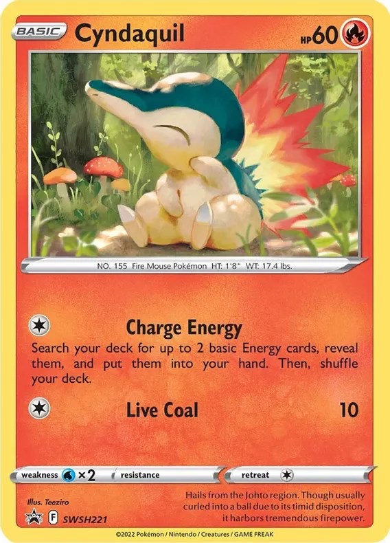 Cyndaquil (SWSH221) (Cosmos Holo) [Sword & Shield: Black Star Promos] | Fandemonia Ltd