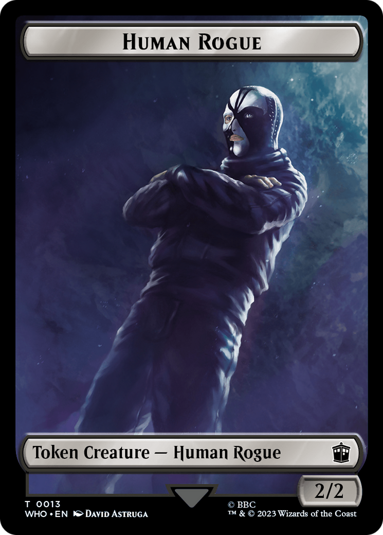 Human Rogue // Clue (0022) Double-Sided Token [Doctor Who Tokens] | Fandemonia Ltd