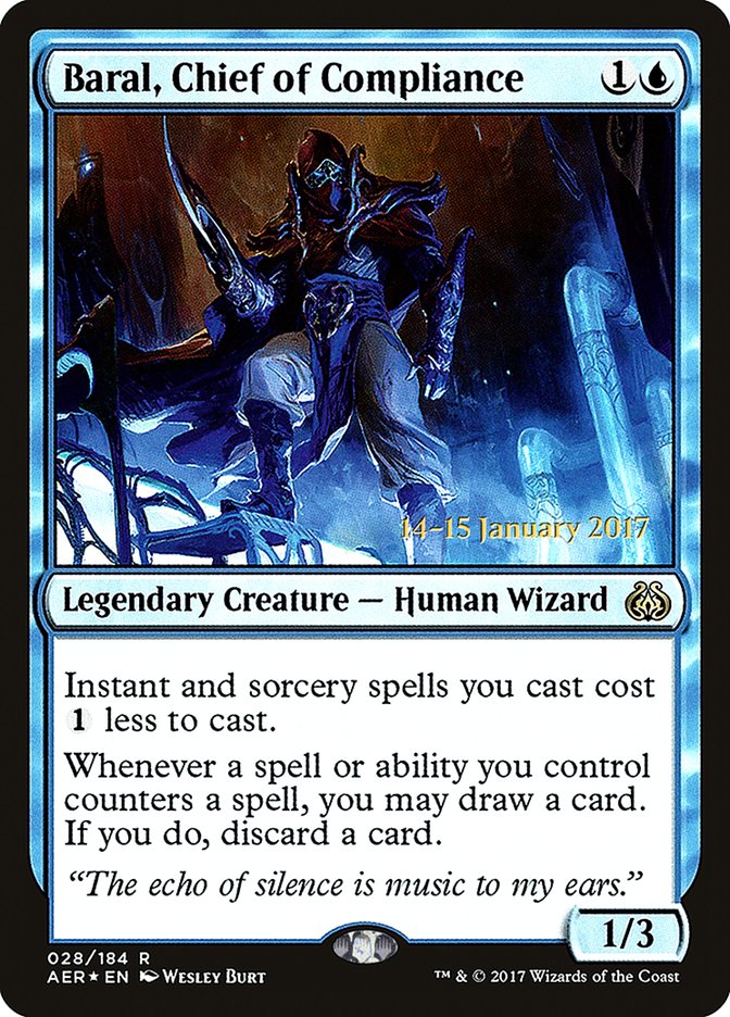 Baral, Chief of Compliance [Aether Revolt Prerelease Promos] | Fandemonia Ltd