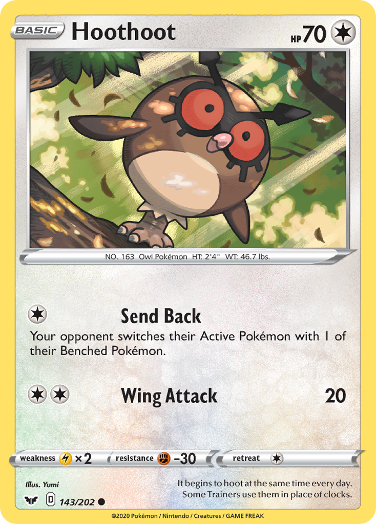 Hoothoot (143/202) [Sword & Shield: Base Set] | Fandemonia Ltd