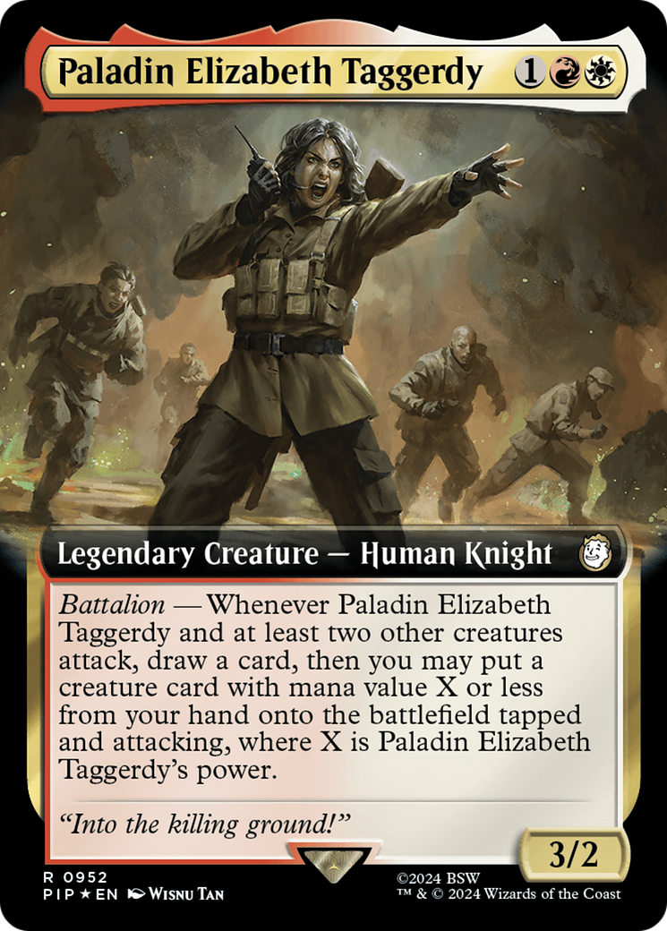 Paladin Elizabeth Taggerdy (Extended Art) (Surge Foil) [Fallout] | Fandemonia Ltd