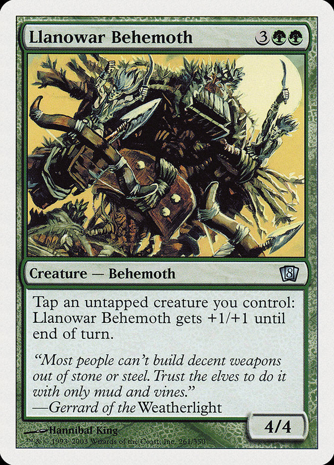 Llanowar Behemoth (8th Edition) [Oversize Cards] | Fandemonia Ltd