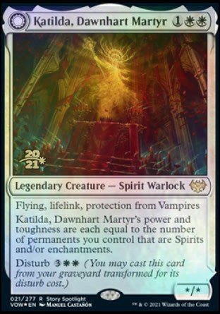 Katilda, Dawnhart Martyr // Katilda's Rising Dawn [Innistrad: Crimson Vow Prerelease Promos] | Fandemonia Ltd