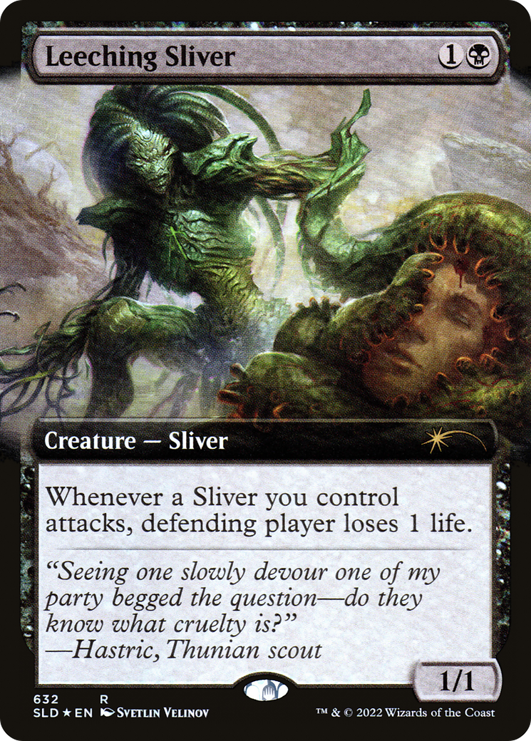 Leeching Sliver (Extended Art) [Secret Lair Drop Promos] | Fandemonia Ltd