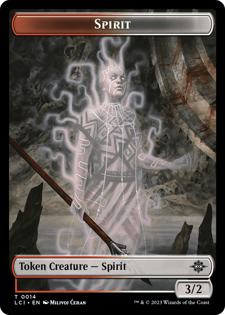 Vampire // Spirit Double-Sided Token [The Lost Caverns of Ixalan Tokens] | Fandemonia Ltd