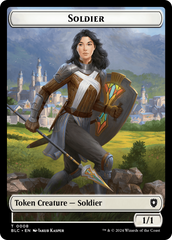 Human // Soldier Double-Sided Token [Bloomburrow Commander Tokens] | Fandemonia Ltd