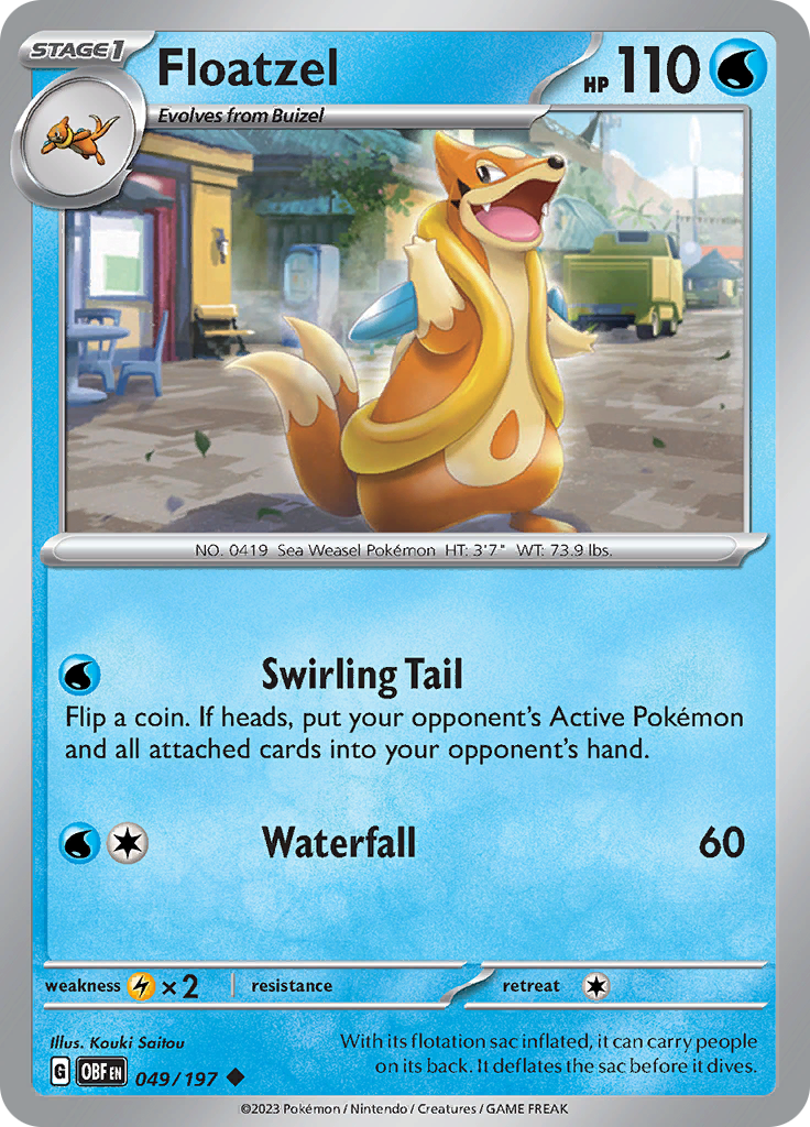 Floatzel (049/197) [Scarlet & Violet: Obsidian Flames] | Fandemonia Ltd