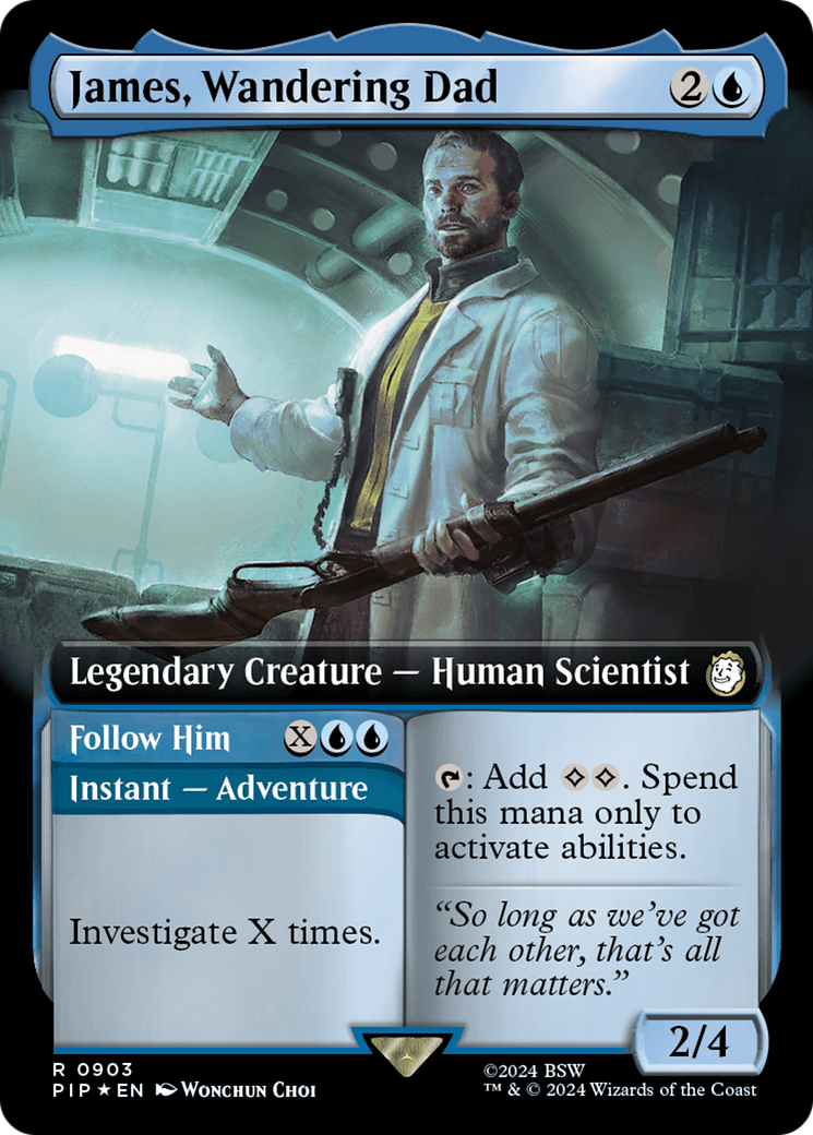 James, Wandering Dad // Follow Him (Extended Art) (Surge Foil) [Fallout] | Fandemonia Ltd