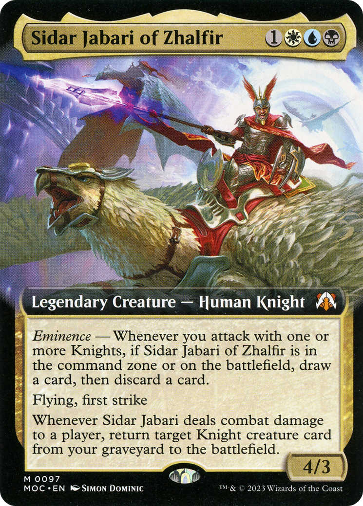 Sidar Jabari of Zhalfir (Extended Art) [March of the Machine Commander] | Fandemonia Ltd