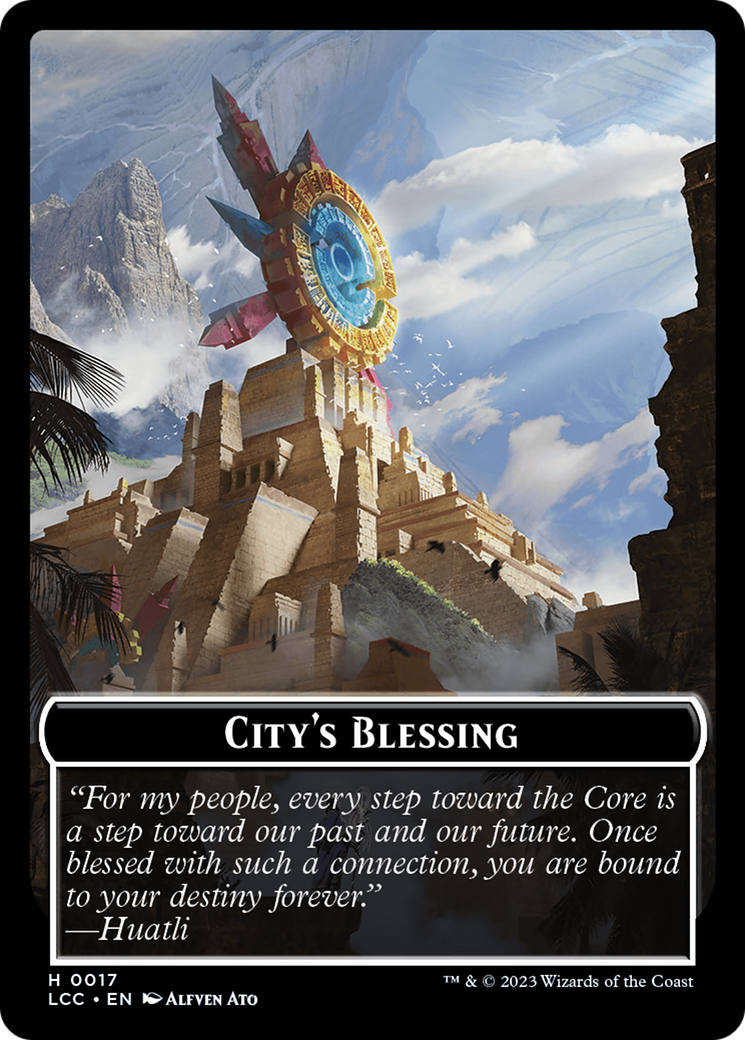 City's Blessing // Vampire (0004) Double-Sided Token [The Lost Caverns of Ixalan Commander Tokens] | Fandemonia Ltd