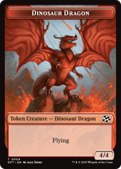 Dinosaur Dragon // Treasure Double-Sided Token [Aetherdrift Tokens] | Fandemonia Ltd