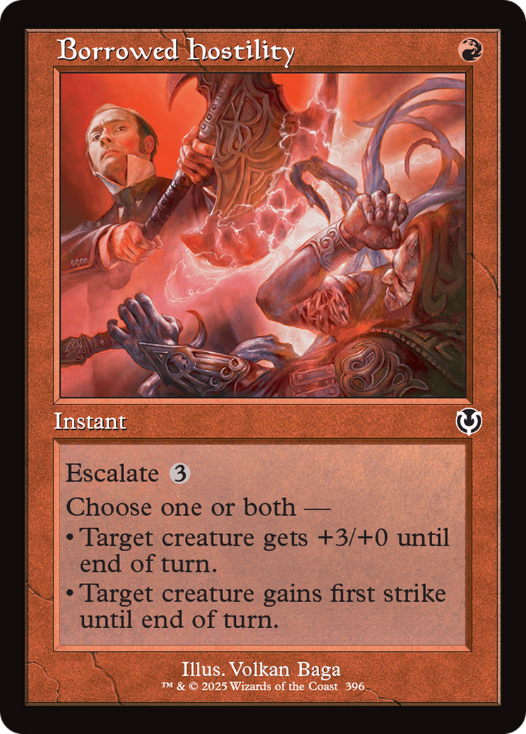 Borrowed Hostility (Retro Frame) [Innistrad Remastered] | Fandemonia Ltd