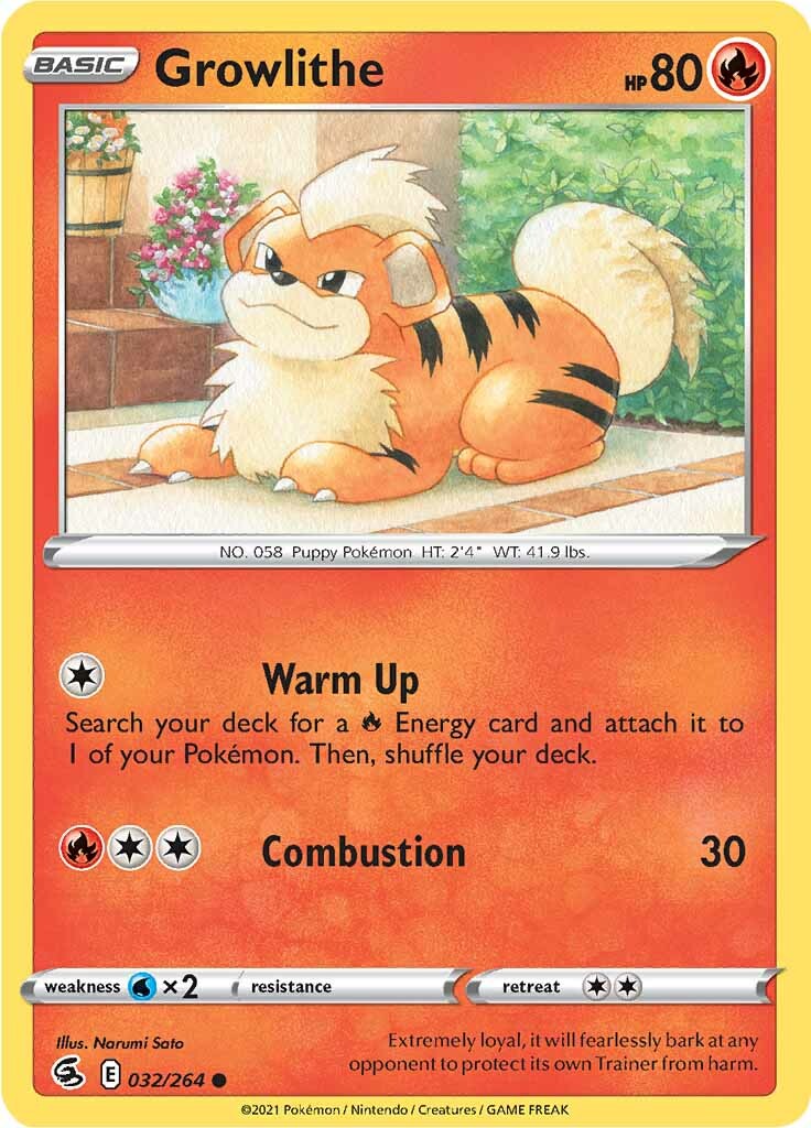 Growlithe (032/264) [Sword & Shield: Fusion Strike] | Fandemonia Ltd