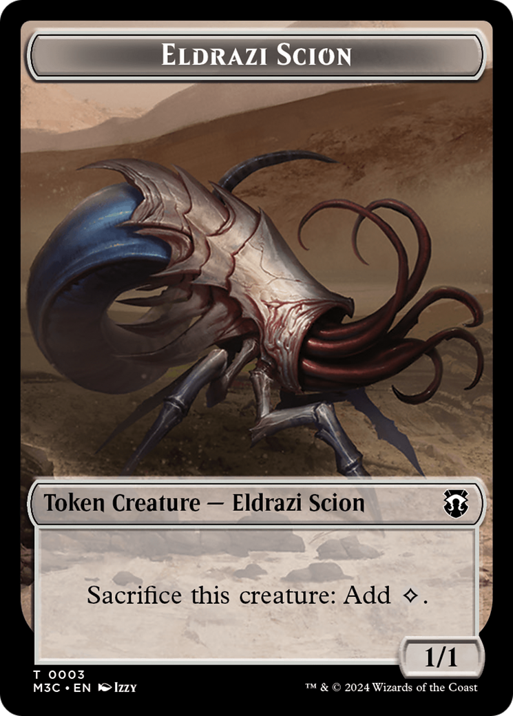 Eldrazi Spawn (Ripple Foil) // Eldrazi Scion Double-Sided Token [Modern Horizons 3 Commander Tokens] | Fandemonia Ltd