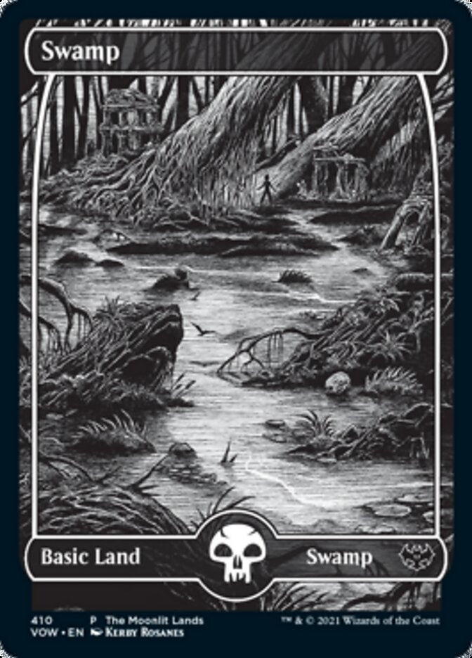 Swamp (The Moonlit Lands) (Foil Etched) [Innistrad: Crimson Vow Promos] | Fandemonia Ltd